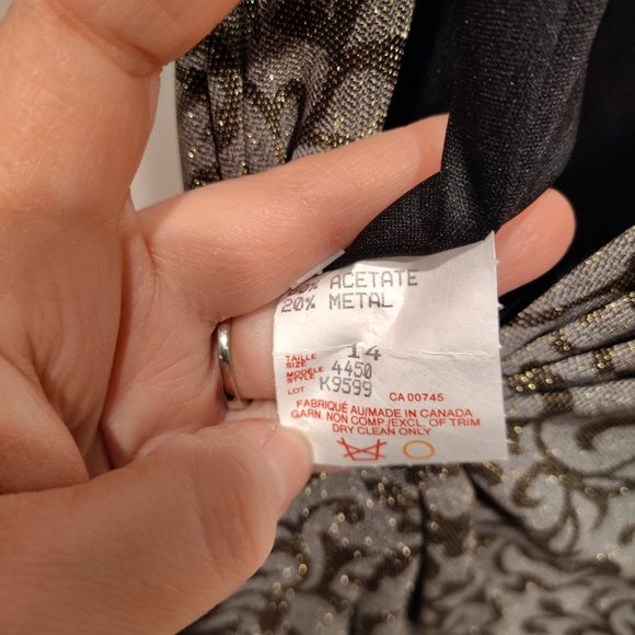 JS Collections Gold Sparkle Formal Column Maxi Dress 14- Low Back Y2K Fairy Prom - Picture 8 of 8